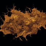 brown and white abstract painting