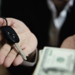 business man show money bank note make financial plan invite people sell buy house car monetary properties loan credit insurance concept